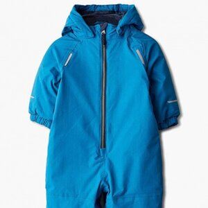 Name It Kids Waterproof Windproof Warm Overall Blue Winter Snow Suit Size 3-4